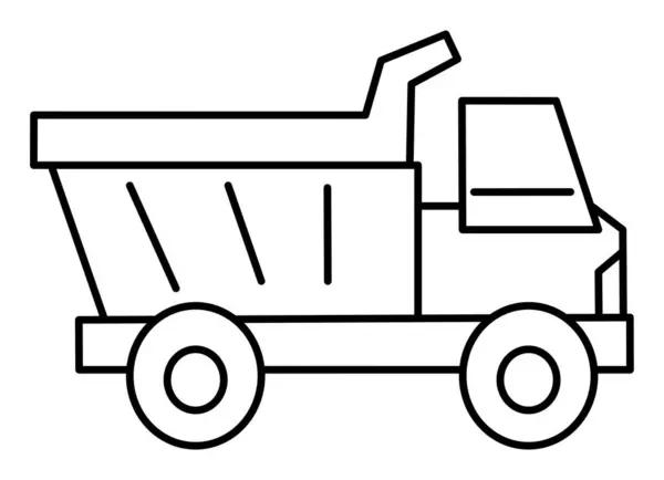 Çöp Kamyonu - Tipper and Dumper Truck Logo, Web Simgesi ve Düzenlenebilir Vuruşla Düzenlenebilir Sanatsal Çizim, Basit, Asgari ve Modern Biçim