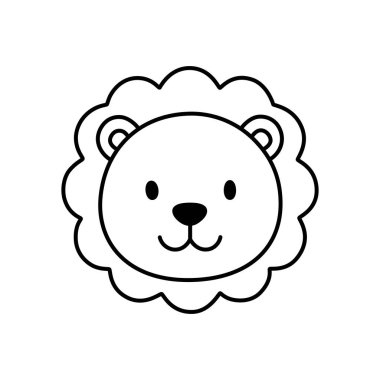 Basit bir taslak çizimi olan şirin aslan başı çizimi, minimalist bir tarzda arkadaş canlısı ve mutlu bir hayvan karakterini tasvir ederek, çocuk tasarımları için neşeli bir vektör sanatı haline getiriyor.