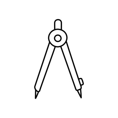 Kesin kullanıma hazır pusula çizimi, geometri, matematik ve mimari tasarım için temel bir aracı sembolize ederken öğrenme ve yaratıcı çabaları teşvik ederken