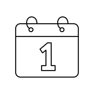 Bir numaralı minimalist takvim simgesi, yeni bir başlangıç ve organize planlamayı sembolize ederken, aynı zamanda önemli günlük görev ve programları yönetmek için yeni başlangıçlar beklentisini de çağrıştırıyor