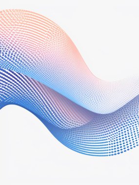 Dalga çizgileri. Dinamik noktalı soyut bir arkaplan. vektör illüstrasyonu.