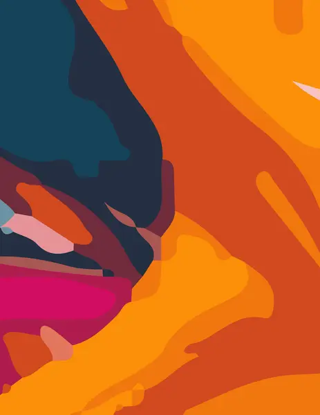 Mavi minimalist soyut estetik çizim. Modern duvar dekorasyonu. Çağdaş sanatsal poster koleksiyonu