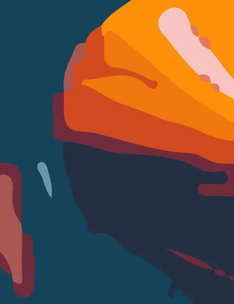 Mavi minimalist soyut estetik çizim. Modern duvar dekorasyonu. Çağdaş sanatsal poster koleksiyonu