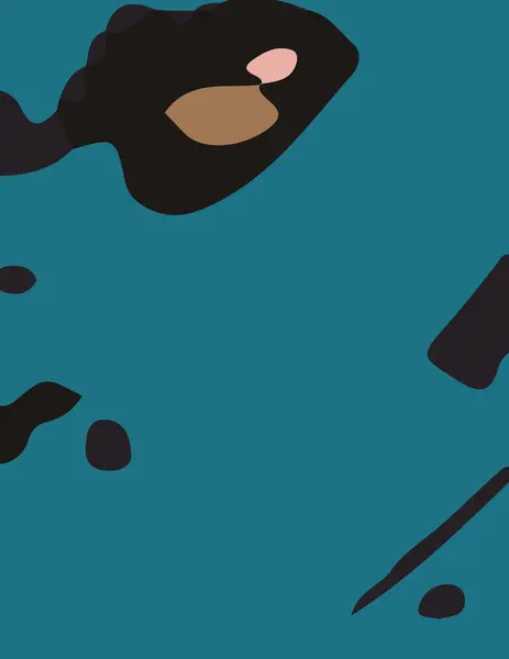 Minimalist soyut illüstrasyon. Renkli modern duvar süsleme posteri