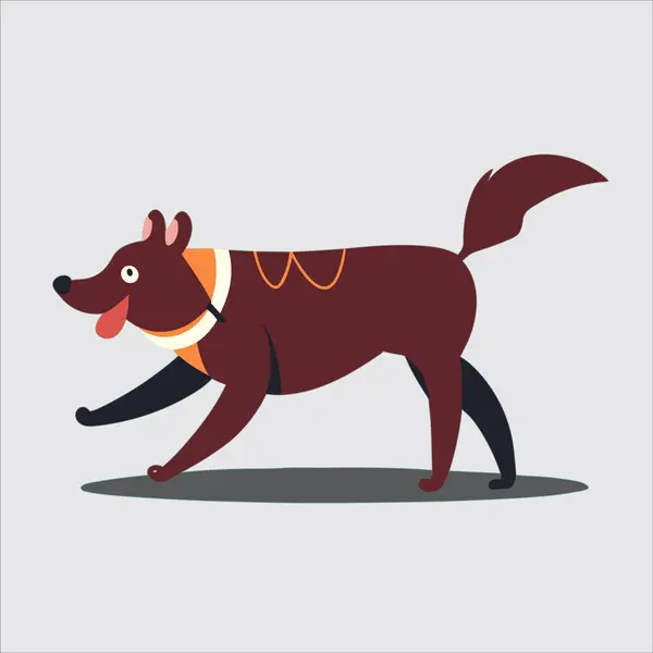Bu canlandırılmış vektör, canlı ve sevimli bir illüstrasyon yaratan, hareket eden bir köpek görüntüsünü tasvir ediyor..