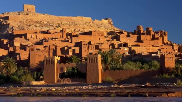 Ksar Ait Ben Haddou Marruecos Pueblo Fortificado Gran Ejemplo Arquitectura — Vídeo de stock