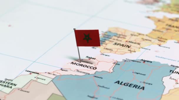 모로코 국기와 — 비디오