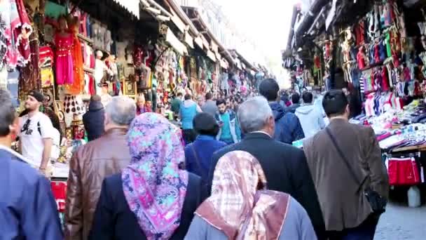 Zufällige Menschenmenge Auf Dem Basar Von Beyazid Istanbul — Stockvideo