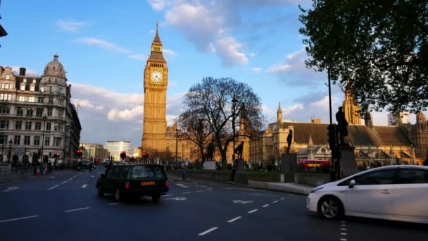 Big Ben Trafalgar Square Στο Λονδίνο Ηνωμένο Βασίλειο Big Ben — Αρχείο Βίντεο