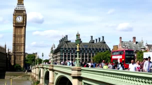 Big Ben Και Κοινοβούλιο Στο Λονδίνο Υψηλής Ποιότητας Πλάνα — Αρχείο Βίντεο