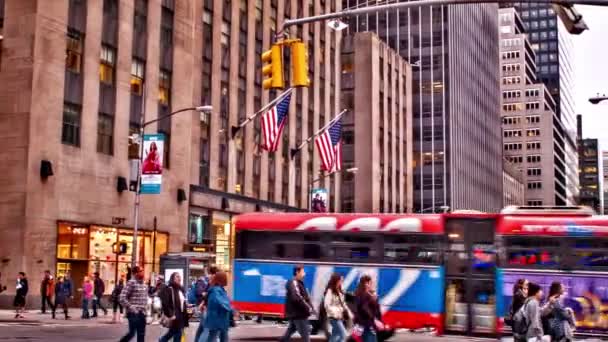 Altıncı Cadde Manhattan Caddesi Yüksek Kaliteli Görüntüler — Stok video