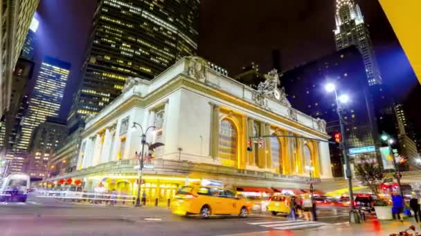 Calles Ciudad Nueva York Gran Estación Central Imágenes Alta Calidad — Vídeo de stock