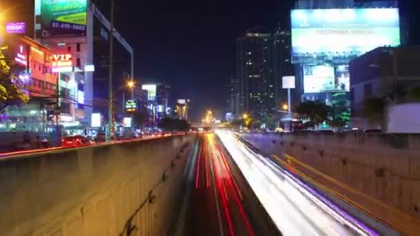 Hyperlapse Time Lapse Traffic Night Imágenes Alta Calidad — Vídeo de stock