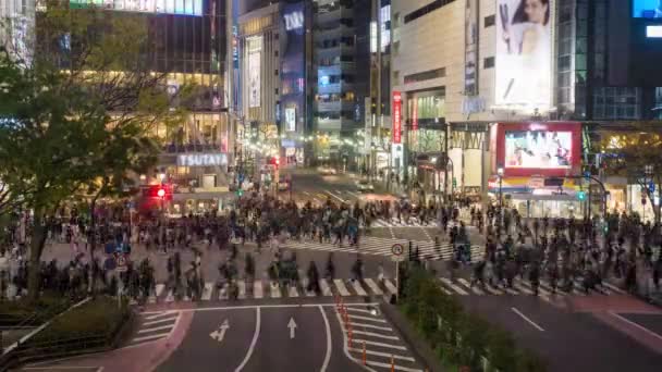 日本のクロウド シティ ストリート — ストック動画