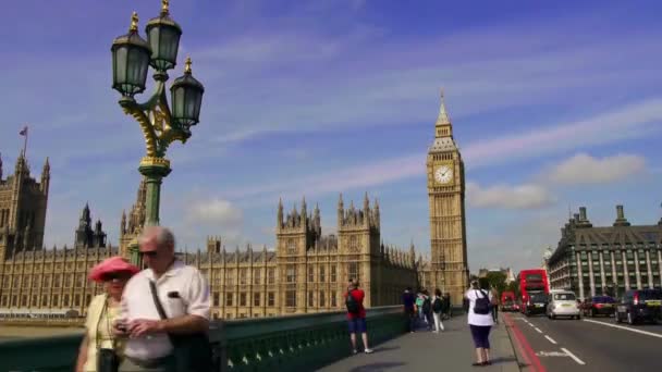 ビッグベンロンドン 議会の家 ウェストミンスター ロンドン イングランドの高品質の映像 — ストック動画