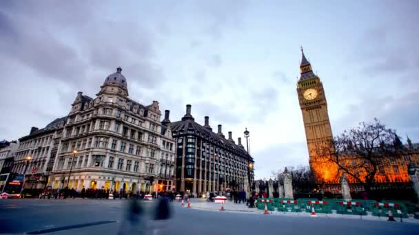 Big Ben Westminster Abbazia Londra Regno Unito Timelapse Big Ben — Video Stock