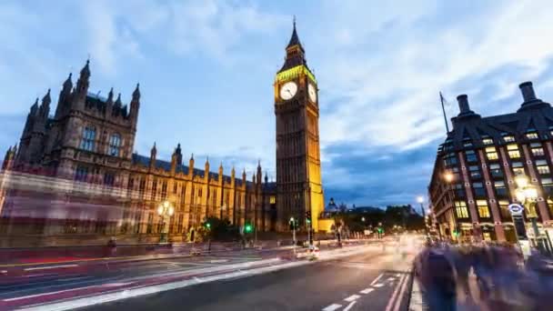 Big Ben Atardecer Londres Big Ben Atardecer Londres Time Lapse — Vídeo de stock