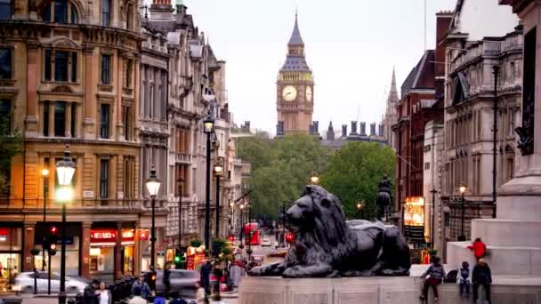 Londra Ngiltere Deki Big Ben Trafalgar Meydanı Big Ben London — Stok video