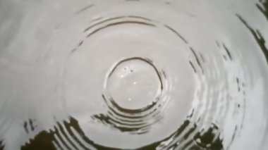 Su yüzeyindeki su damlacıkları için hareket eden dalgalarla yavaş çekimde bulanık görüntü