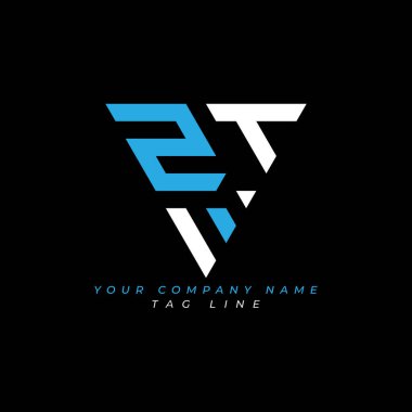 ZTI harf logosu yaratıcı tasarımı vektör grafik, ZTI basit ve modern logo üçgen şeklinde. Vektör Yanlısı