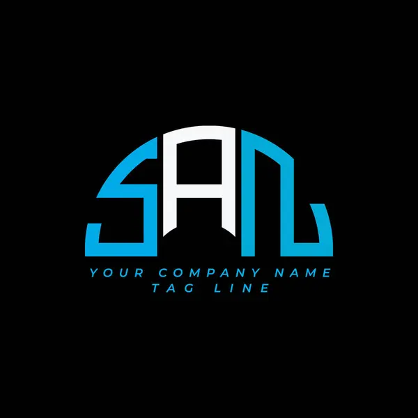 San Lettre Logo Design Créatif Avec Vecteur Graphique Pro Vector — Image vectorielle