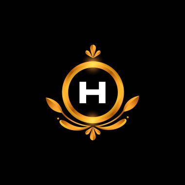 H harfli vektör şirketi logosu. Yaratıcı eğri simge vektör elemanı H logosu.