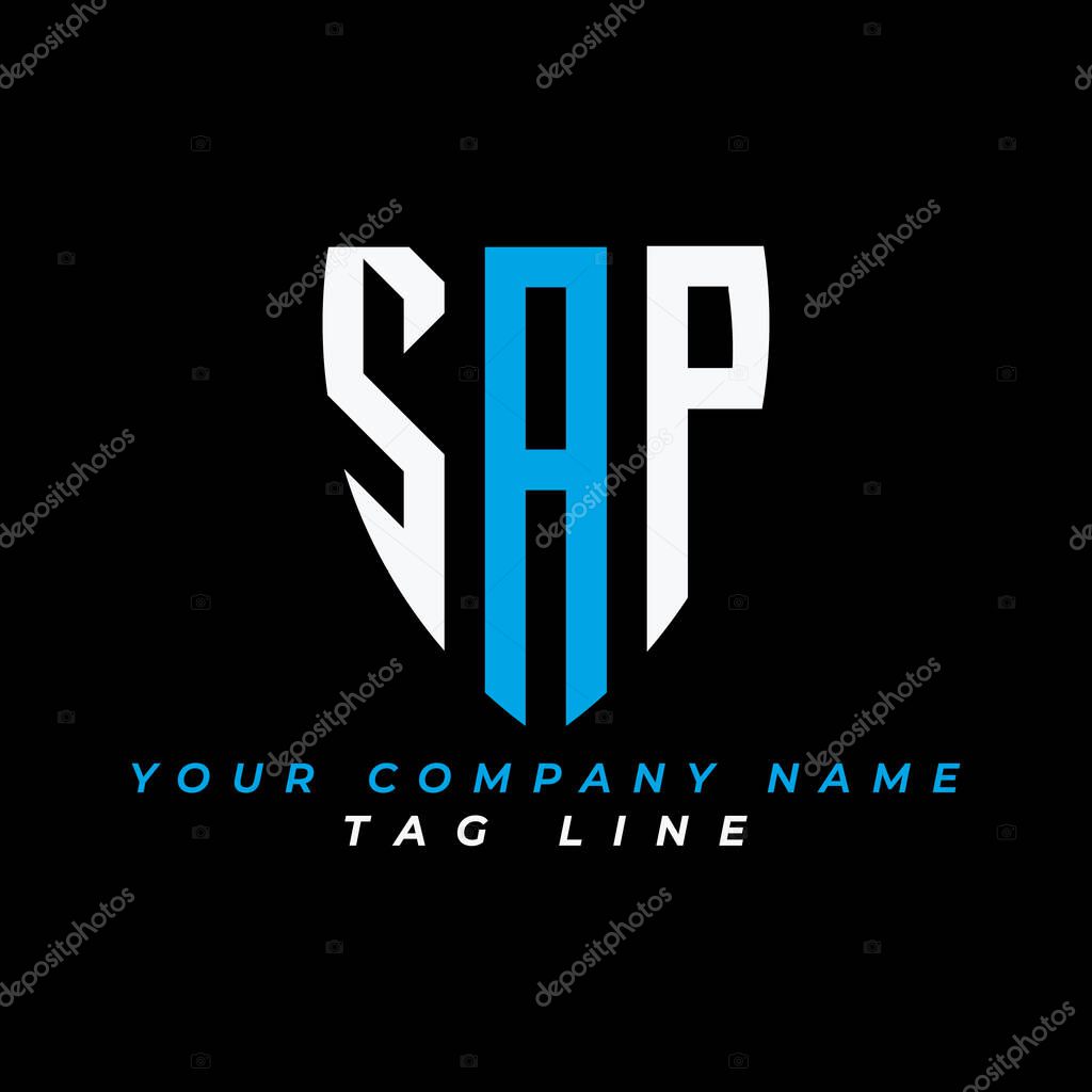 SAP letter logo creative design with vector graphic Pro Vector