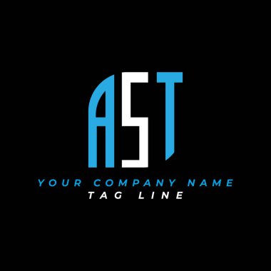 AST harf logosu yaratıcı tasarımı vektör grafik, Abc basit ve modern logo tasarımı. Vektör Yanlısı