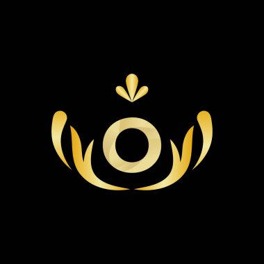 Altın Harf O Logo Simgesi Başlangıç Harfi F Tasarım Vektörü logo tasarımı