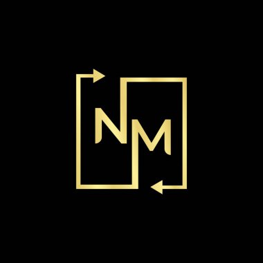 Modern yaratıcı Vector N M logo tasarımı