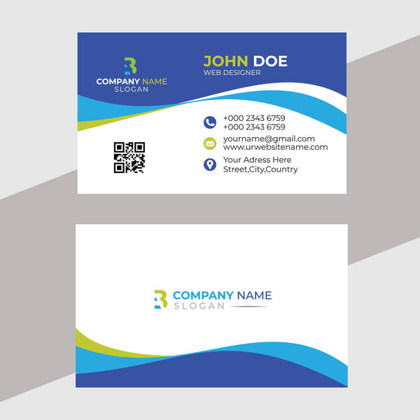  vector elegant  blue business card template