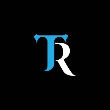 T R harfi logo vektör tasarımı