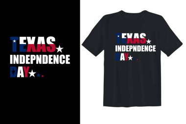 Teksas Bağımsızlık Günü Tişört Tasarımı