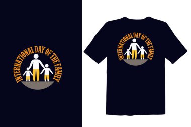 Uluslararası DÜNYA GÜNÜ AİLE T Tişörtlü DESİJN