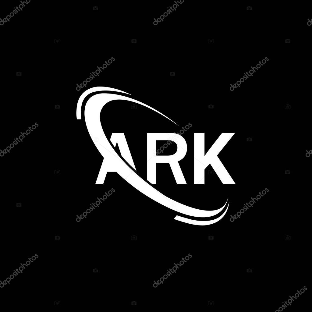 ARK letter Logo . ARK letter logo design. Initials ARK logo linked with circle and uppercase monogram logo. ARK typography for technology, business and real estate brand logo design