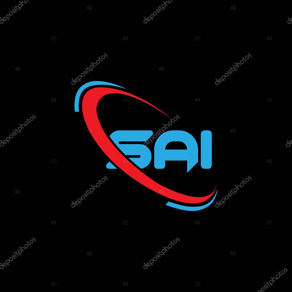 SAI letter Logo . SAI letter logo design. Initials SAI logo linked with circle and uppercase monogram logo. SAI typography for technology, business and real estate brand logo design