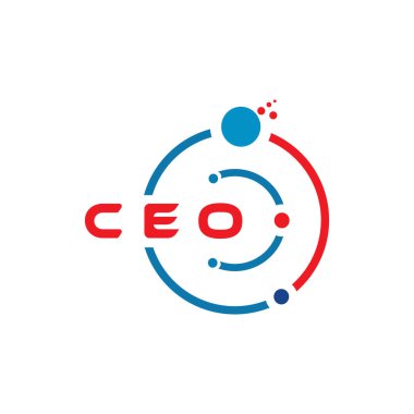 Beyaz arka planda CEO teknolojisi logosu tasarımı. CEO 'nun baş harfleri IT logosu. CEO harf tasarımı.