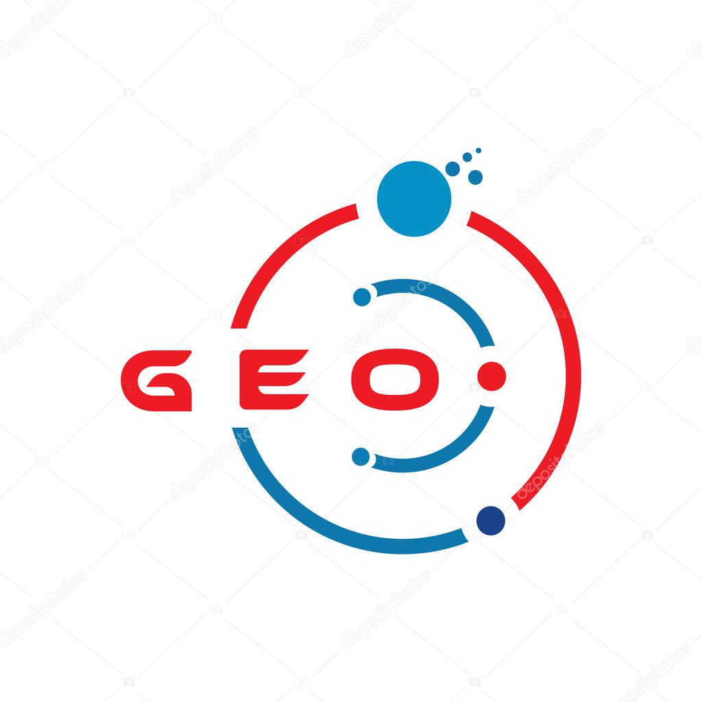 GEO letter technology logo design on white background. GEO creative initials letter IT logo concept. GEO letter design.