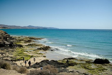 Fuertaventura, İspanya, Avrupa 'da bir plaj
