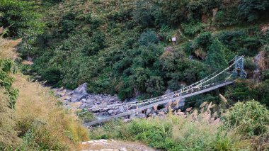 Langtang Vadisi, Nepal, Asya 'da bir köprü.