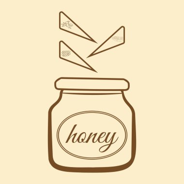 Bee's Sweet PathMinimalist journey: bee, flower, beehive, honeycomb, jar - the sweet path to nature's gold in a clean and simple design
