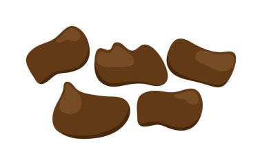 Bristol ölçeği için dışkı. Düz tasarım vektör kaka illüstrasyonu.