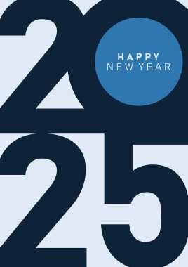 2025 tipografi tasarım konsepti. Mutlu yeni yıl 2025 kapak tasarımı afişler, posterler ve selamlar için şık ve güzel renklerle.