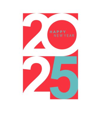 2025 tipografi tasarım konsepti. Mutlu yeni yıl 2025 kapak tasarımı afişler, posterler ve selamlar için şık ve güzel renklerle.
