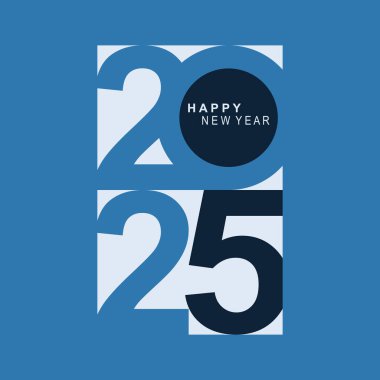 2025 tipografi tasarım konsepti. Mutlu yeni yıl 2025 kapak tasarımı afişler, posterler ve selamlar için şık ve güzel renklerle.