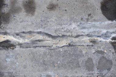 Lekeleri ve çatlakları olan eski beton bir duvarın dokusu