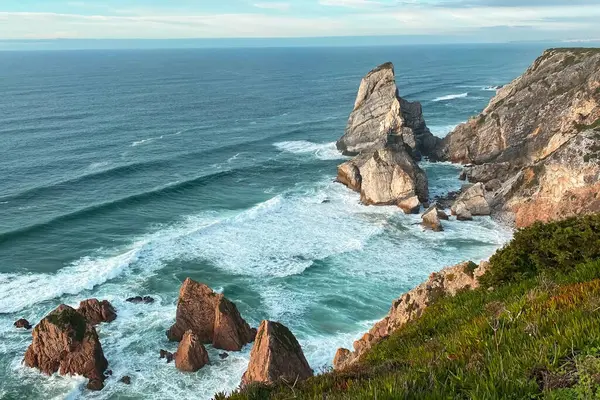 Cabo da Roca, Portekiz. Güzel deniz manzarası.