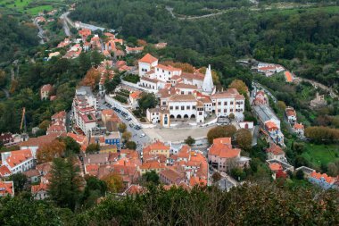 Sintra, Portekiz. Şehrin havadan görünüşü