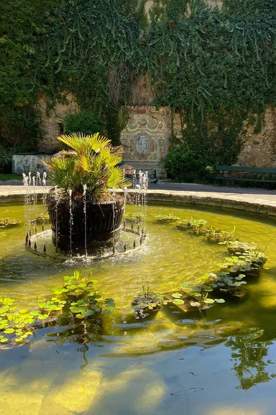 Fountain in the garden of Palermo, Sicily, Italy