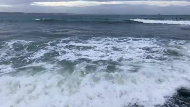 Golven Oceaan Panoramisch Uitzicht — Stockvideo